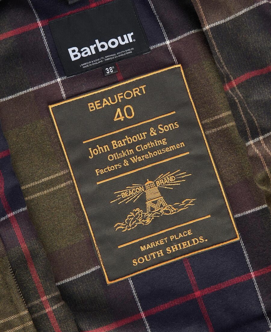 Barbour 40th Anniversary Beaufort Waxed Jacket-Navy