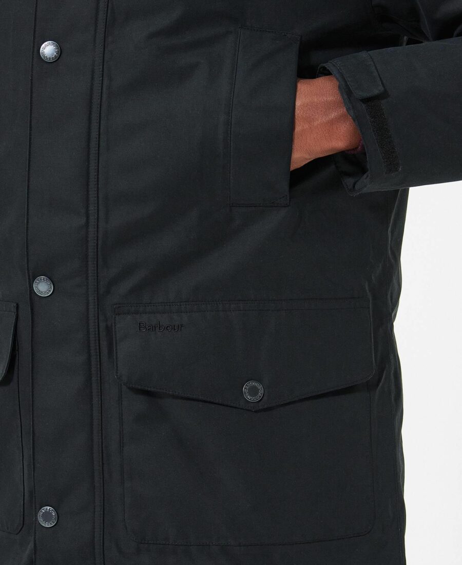 Barbour Ripley Waterproof Parka Jacket-Classic Black