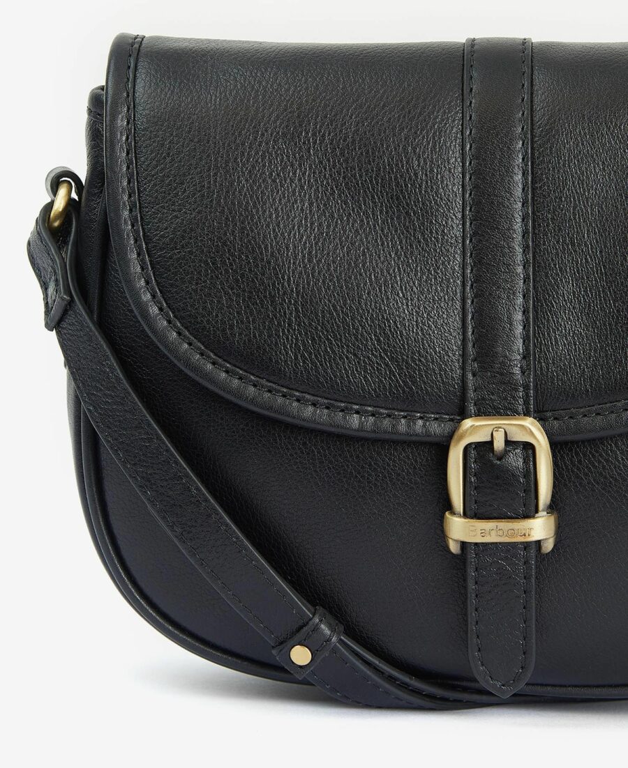 Barbour Laire Medium Saddle Bag-Classic Black