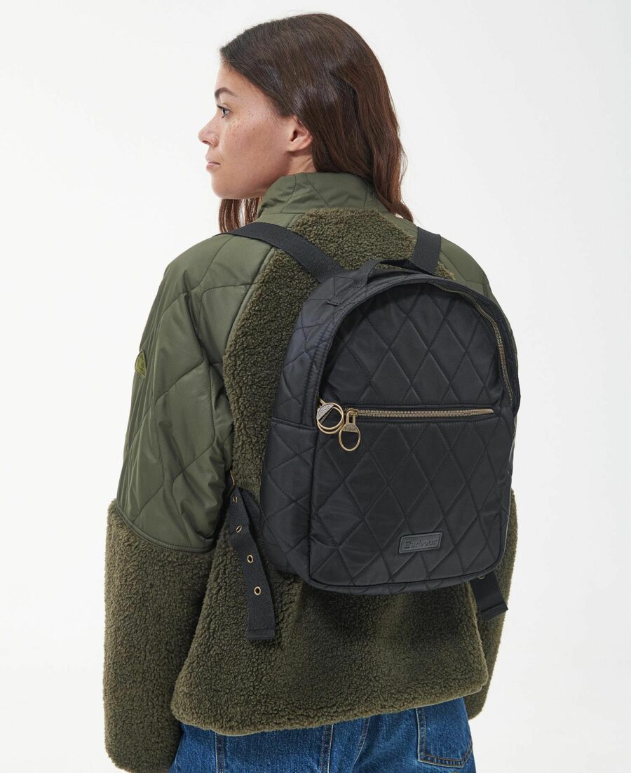 Barbour Quilted Backpack-Classic Black