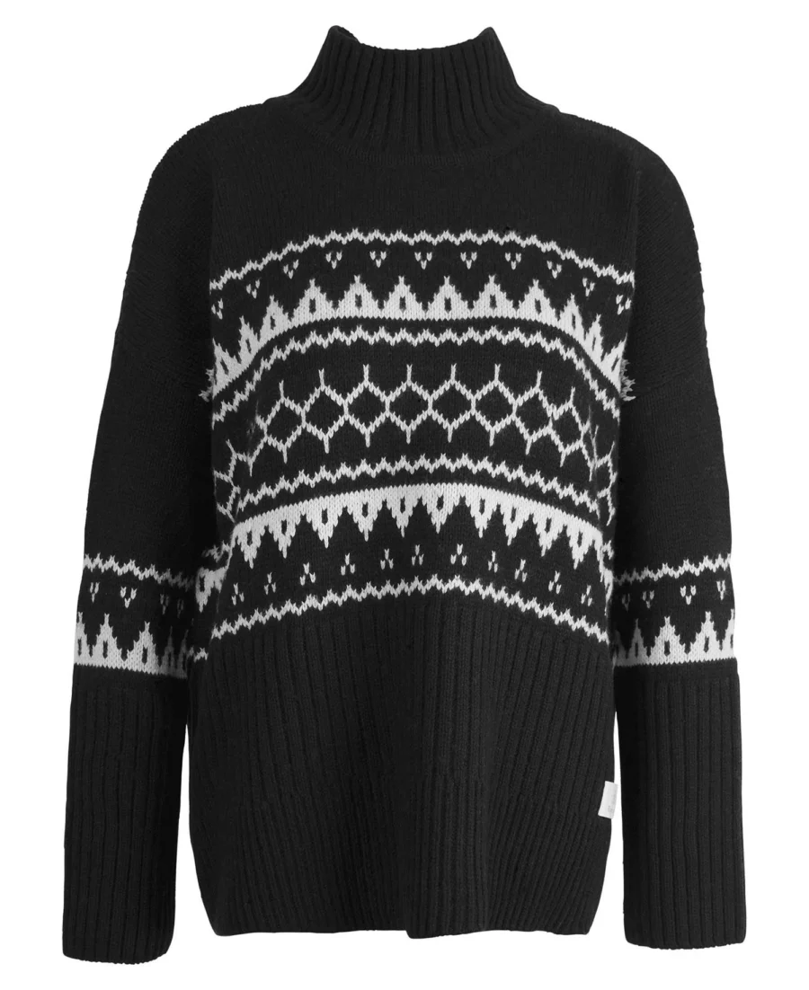 Barbour Pine Knitted Jumper-Black