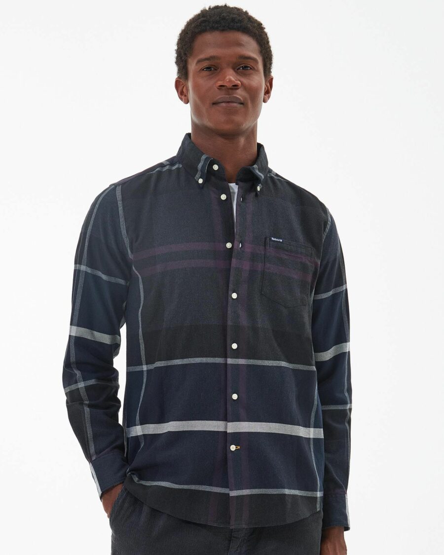 Barbour Dunoon Tailored Shirt-Black Slate