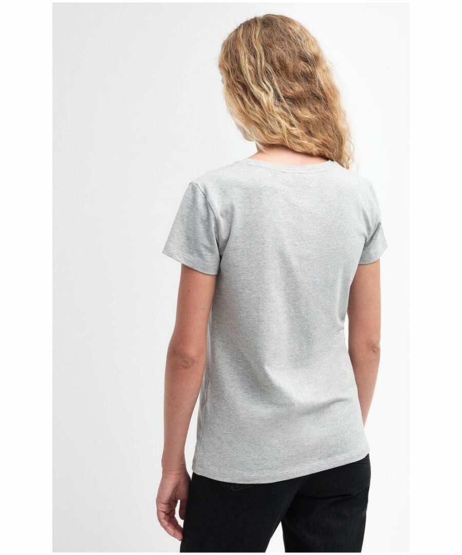 Barbour Merseyside Short Sleeved T-shirt-Light Grey Marl