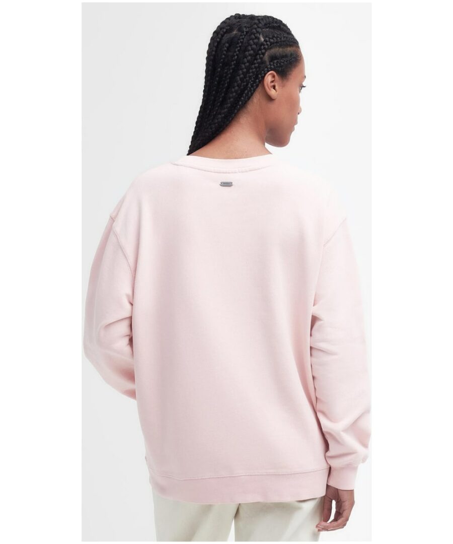 Womens Barbour Northumberland Sweatshirt-Shell Pink