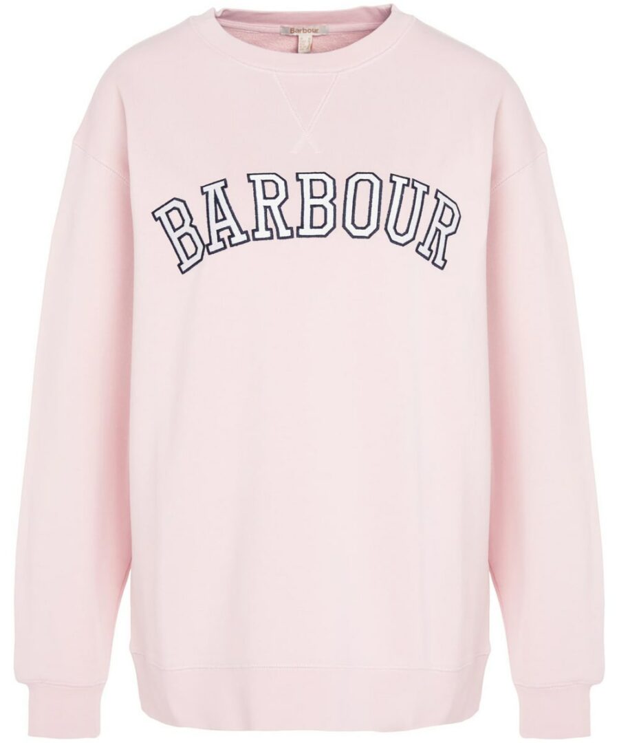 Womens Barbour Northumberland Sweatshirt-Shell Pink