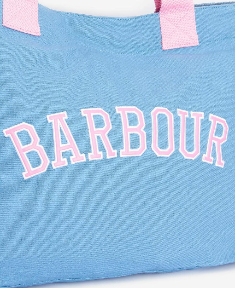 Barbour Logo Holiday Tote Bag-Chambray Blue